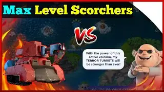 Max Level Scorchers Storming Dr.T Volcano Island | Boom Beach