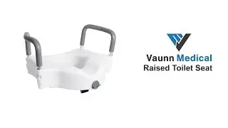 Vaunn Medical Elevated Raised Toilet Seat and Commode Booster