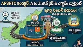 APSRTC Conductor Job Pakka 2026 | 5 Stages Selection Process| Exam Syllabus | Telugu | By Ganesh