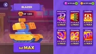 Tank Stars Gameplay | BLAZER UPGRADED to MAX 1600HP
