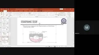 Hydrodynamic Theory  Reylonds Equation   Tribology VII SEM  28 OCT 2020