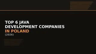 Top 6 Java Development Companies in Poland (2026) — Ranked