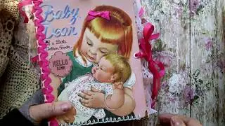 Custom order, Little Golden Book,Baby 👶 Dear, Junk journal little girl book, Pam's paper place