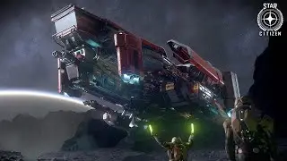 Star Citizen Alpha 3.13.0/Everus Harbor/Argo MOLE/Collision alert, skenov&aacute;n&iacute; lodě u stanice