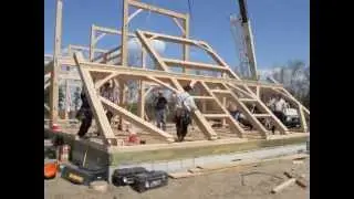 Amish Barn Raising at Crow Creek Farm, Goshen, NJ