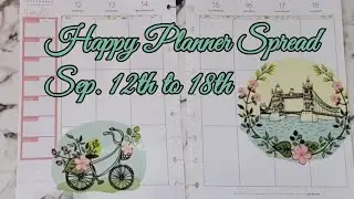 Happy Planner Spread for September 12th to 18th/ London England Themed