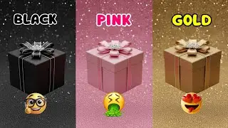 ✨ 3 Gift Box Challenge ✨WHICH BOX IS THE WINNER 🎁 BLACK, PINK, or GOLD😱DON'T PICK THE WRONG BOX!
