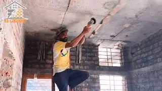 ceiling machine tacha only speed work #plaster #construction #home #tacha #housedesign #jk