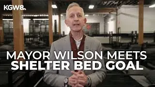 Portland Mayor Keith Wilson celebrates meeting Dec. 1 goal for 1,500 homeless shelter beds