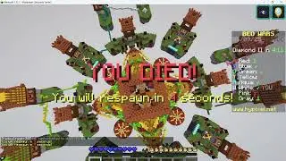 Trying to win Bedwars with just a wool defense - 3
