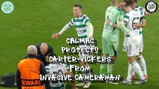 Calmac Protects Injured Carter-Vickers from Invasive Cameraman - Celtic 2 - SK Sturm Graz 1