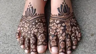 Foot lotus flower mehndi design @Suchitrasmehandiart 