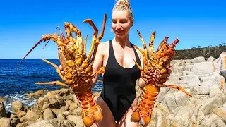 Giant Lobster Catch And Cook With My Family