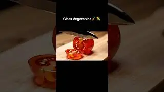 Glass vegetable Cutting AI ASMR