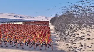 10,000 RPM Full Auto Archer VS 100.000 Knights & 10.000 Spartans - Ultimate Epic Battle Simulator