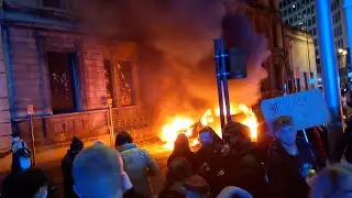 Far-left anti-police riot in Bristol, England