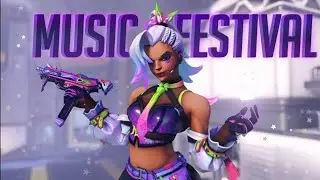 NEW! Music Festival Sombra skin Gameplay - Overwatch 2 Season 18