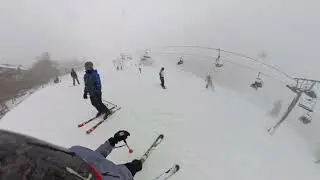 Run Number 2 on a rare Ice-coast powder day