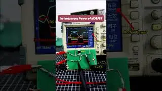 Instantaneous power of mosfet #electronic #oscilloscope #led #mosfet #circuit #current #powerloss