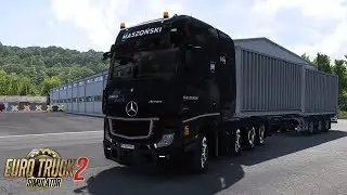 Euro Truck Simulator 2 - Mercedes Benz Actros News | Saindo da Servia com Baterias de Caminhão 14t