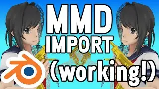 Открытие файлов моделей/анимации танца MMD/PMX/VMD в Blender (рабочий импорт танца Мико-Мико)