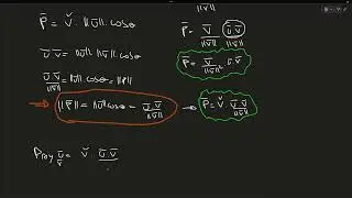 Relaci&oacute;n entre proyecci&oacute;n y producto escalar - Interpretaci&oacute;n geom&eacute;trica del producto escalar