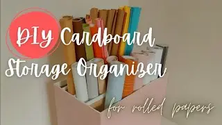 DIY Cardboard Organizer For Rolled Papers /Craft Storage Box 💖 ASMR- No Music Sound 💖 D PaperCraftor