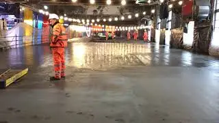 Timelapse of graphene concrete pour at Mayfield Depot