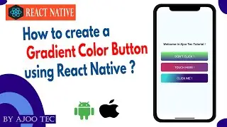 How to create a Gradient Color Button using react native? || in Hindi