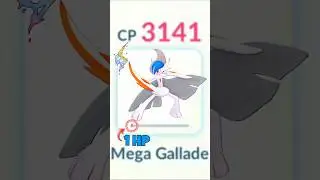 1 Hp Mega Gallade Destroy Grunt Badly in #pokemongo | #shortsfeed #megagallade #shiny #pvp #gaming