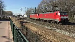 Locomotives Train ! DB Cargo 189 052-4 + 189 028-4  at Blerick , the Netherlands 8.3.2022 Trainspot!