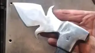 Forging a spontoon war pick axe from a ball peen hammer