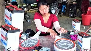 From Dump Trash to Hidden Treasure: Genius Girl Restores a Broken Electric Racket!