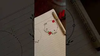 Red floral frame idea for bullet journal🌹