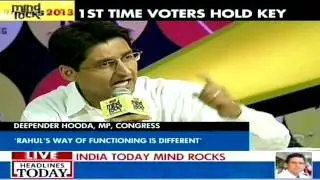 Deepender Hooda at the India Today's Youth Summit speaking on Congress Ideology