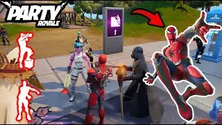 *NEW* Spider-Man Zero Skin Flexing Rare Emotes In Party Royale