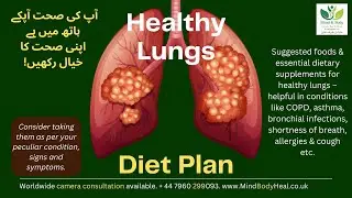 Diet plan for lungs disorders like asthma, COPD, bronchitis, cough & cold etc for long-term wellness