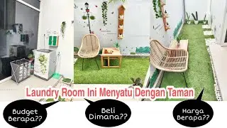 ROOM TOUR - Budget Isi Laundry Room || Budget Taman - Info Barang Dan Harga