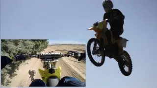 Milestone MX, Alta Redshift electric dirt bike test ride, RM250 2 stroke vet track laps | unedited