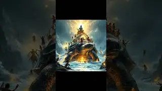 Lord Vishnu Kurma Avataram   Giant Cosmic Turtle. #lordvishnu #krishna #hindumythology #shorts