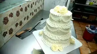 2 tier cake decorate #ytshorts #cake #viral #making .Bablu cake master