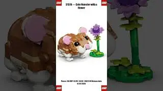 LEGO Cute Hamster with a Flower (31376) | 166 Pieces #shorts