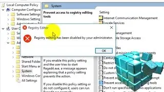 prevent access to registry editing tools on windows