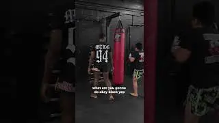 Ariel working counter strikes with the Little Trunks! #muaythai #shorts