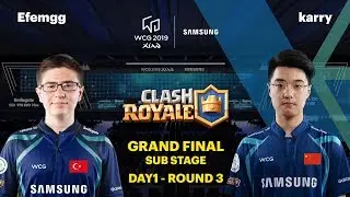 WCG 2019 Xi&rsquo;an Grand Final, Clash Royale Group Stage Round 3, Efemgg vs karry