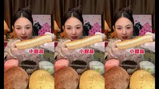 CHINESE MUKBANG SWEETFOOD,CAKE EATING SHOW EATING SPICY NOODLES MeatMingleSister