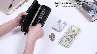 leather zip around wallet 1
