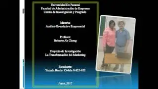 PROFESOR ROBERTO AH. CHONG | La Transformaci&oacute;n Del Marketing.