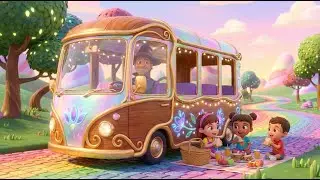 The Wheels on the Bus Go Round and Round | Magic Bus | Kids Learning Song