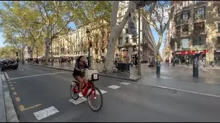 Barcelona Cinematic Walk 🇪🇸 | La Rambla in Real Time (4K)